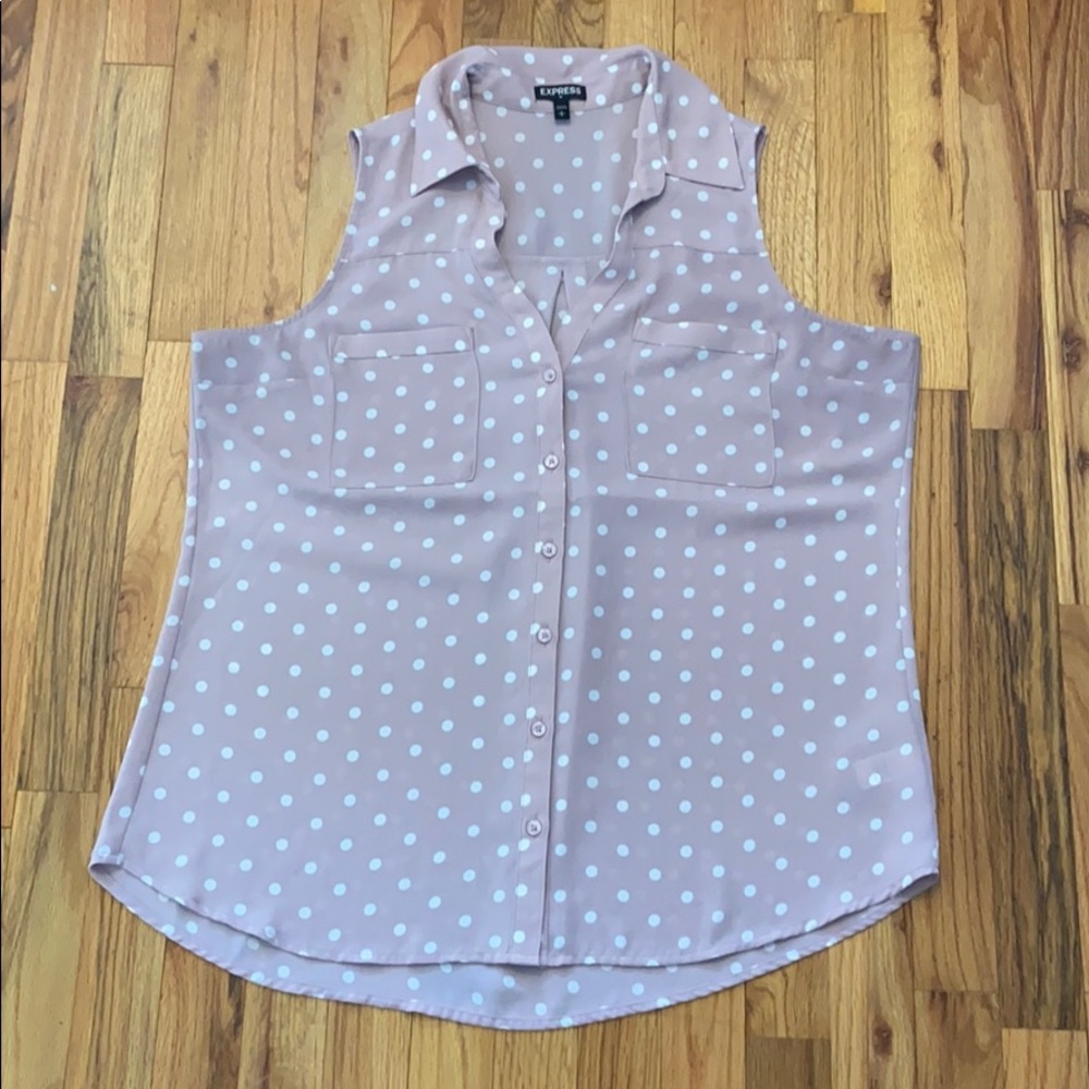 Dusty pink sleeveless portofino shirt